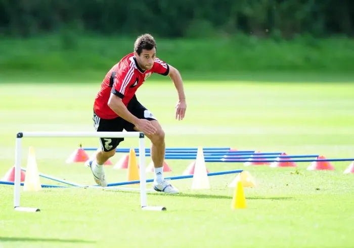 Framed Print : Bristol City's Sam Baldock in Action during Football Training, September 2012 Framed Print : Bristol City's Sam Baldock in Action during Football Training, September 2012