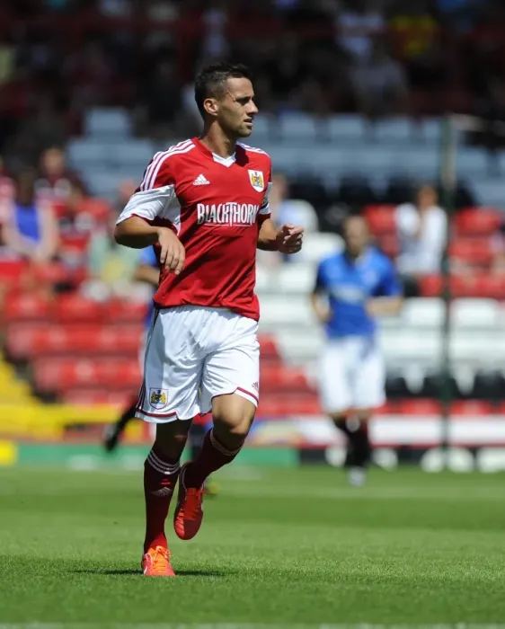 Framed Print : Bristol City's Sam Baldock in Action Against Glasgow Rangers, 2013 Framed Print : Bristol City's Sam Baldock in Action Against Glasgow Rangers, 2013