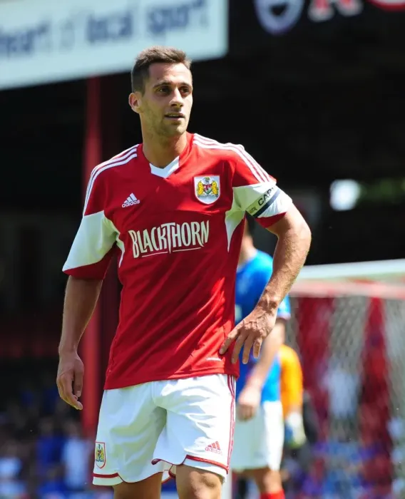 Framed Print : Bristol City's Sam Baldock in Action Against Glasgow Rangers, 2013