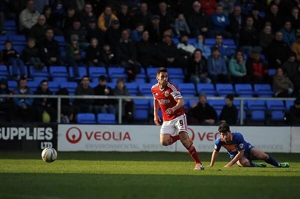 Bristol City's Sam Baldock Breaks Away in Shrewsbury Town Showdown