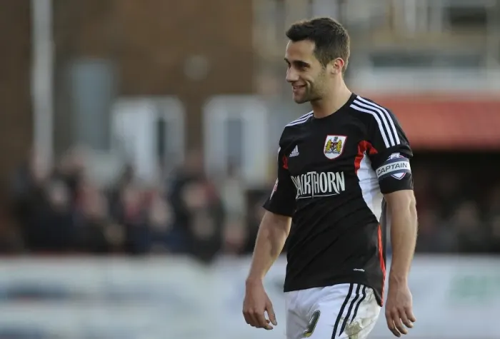 Framed Print : Bristol City's Sam Baldock Celebrates FA Cup Goal vs Tamworth (08 / 12 / 2013) Framed Print : Bristol City's Sam Baldock Celebrates FA Cup Goal vs Tamworth (08 / 12 / 2013)