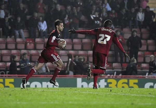 Bristol City's Sam Baldock Celebrates Goal Against Burnley, Championship Football Match, Ashton Gate Stadium - October 2012
