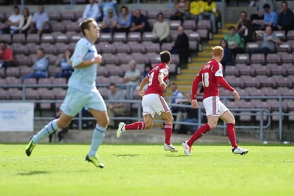 Bristol City's Sam Baldock Celebrates Goal Against Coventry in Sky Bet League One