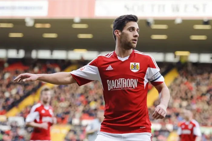 Framed Print : Bristol City's Sam Baldock in Deep Thought during Sky Bet League One Match