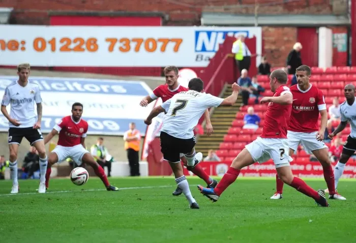 Framed Print : Bristol City's Sam Baldock Denied by Barnsley Goalkeeper - Championship Football Match, September 1, 2012