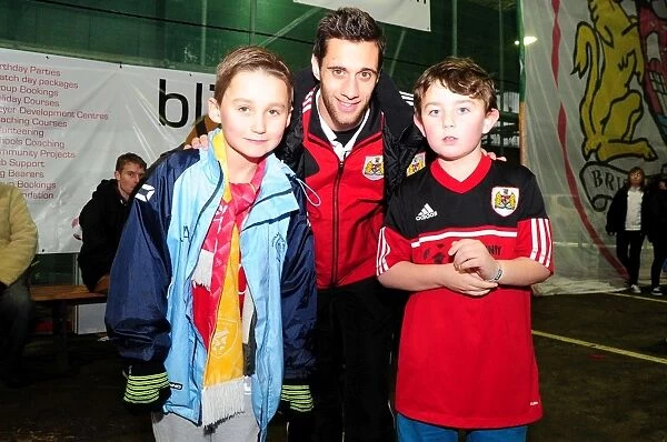 Bristol City's Sam Baldock Engages with Young Fans at Ashton Gate