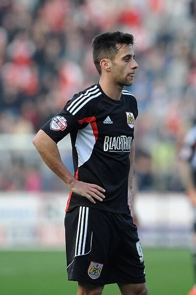 Bristol City's Sam Baldock Looks Disappointed in 2-1 Loss to Rotherham United