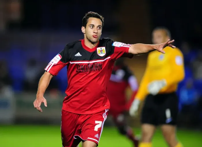 Framed Print : Bristol City's Sam Baldock Scores Championship Opener vs. Peterborough United (September 2012)