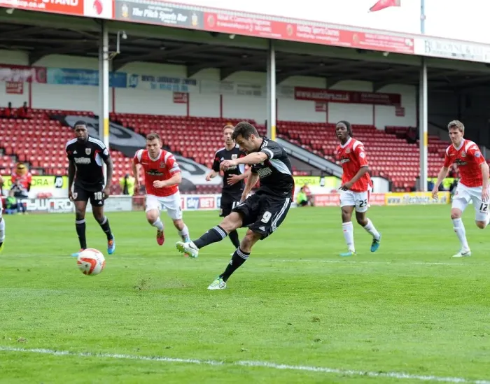 Framed Print : Bristol City's Sam Baldock Scores the Decisive Penalty: Victory at Walsall Framed Print : Bristol City's Sam Baldock Scores the Decisive Penalty: Victory at Walsall