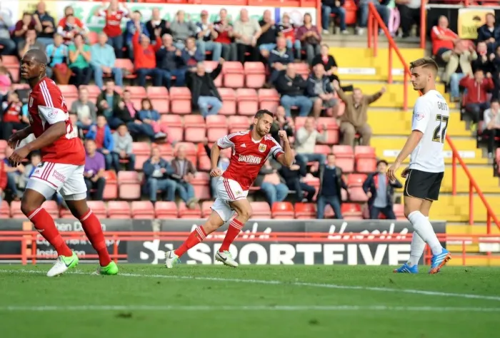 Framed Print : Bristol City's Sam Baldock Scores the Dramatic Equalizer: A Thrilling Moment from the Sky Bet League One Match Against Colchester United