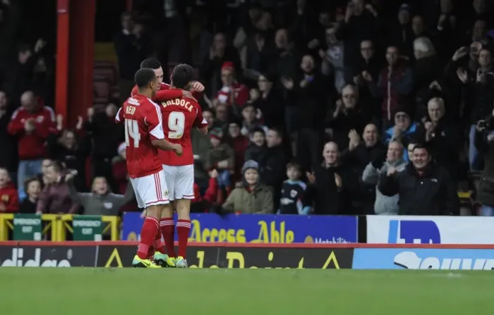 Framed Print : Bristol City's Sam Baldock Scores the Game-Winning Goal Against Walsall (December 26, 2013) Framed Print : Bristol City's Sam Baldock Scores the Game-Winning Goal Against Walsall (December 26, 2013)