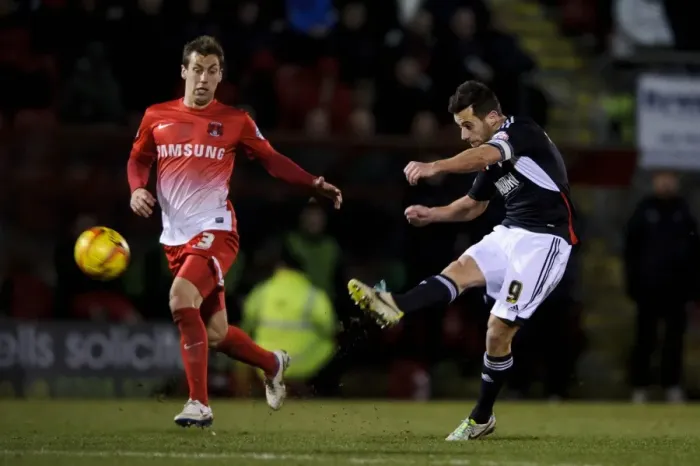 Framed Print : Bristol City's Sam Baldock Scores Past Leyton Orient's Gary Sawyer Framed Print : Bristol City's Sam Baldock Scores Past Leyton Orient's Gary Sawyer