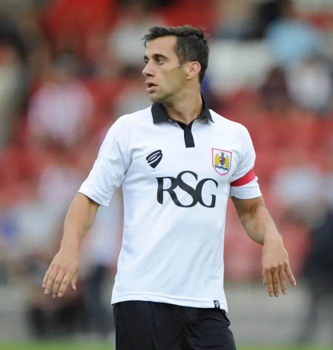 Framed Print : Bristol City's Sam Baldock Scores the Winning Goal in Pre-Season Victory over Cheltenham Town (July 2014) Framed Print : Bristol City's Sam Baldock Scores the Winning Goal in Pre-Season Victory over Cheltenham Town (July 2014)