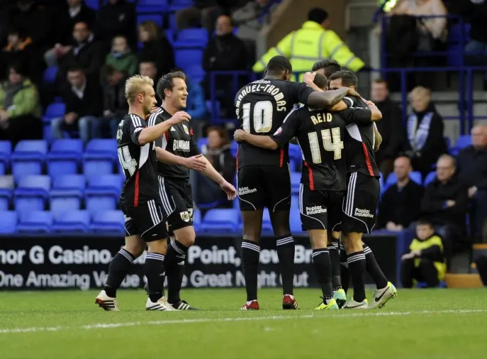 Framed Print : Bristol City's Sam Baldock Scores the Winning Goal Against Tranmere, 16 November 2013