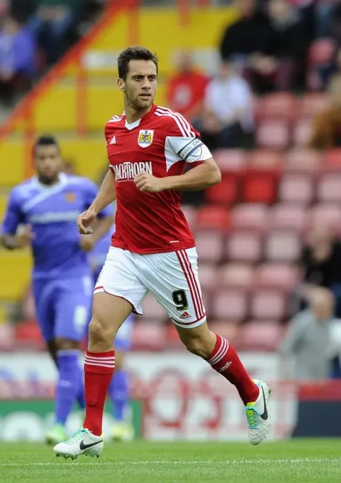 Framed Print : Bristol City's Sam Baldock Scores Against Wolves at Ashton Gate, August 17, 2013