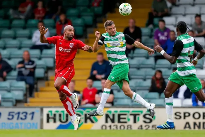 Framed Print : Bristol City's Samuel Armenteros in Action during Pre-Season Friendly against Yeovil Town (2016) Framed Print : Bristol City's Samuel Armenteros in Action during Pre-Season Friendly against Yeovil Town (2016)