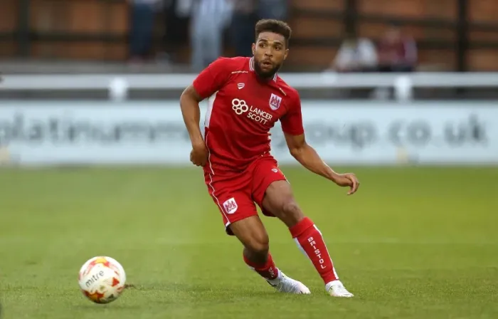 Framed Print : Bristol City's Scott Golbourne in Action Against Bath City, 2016