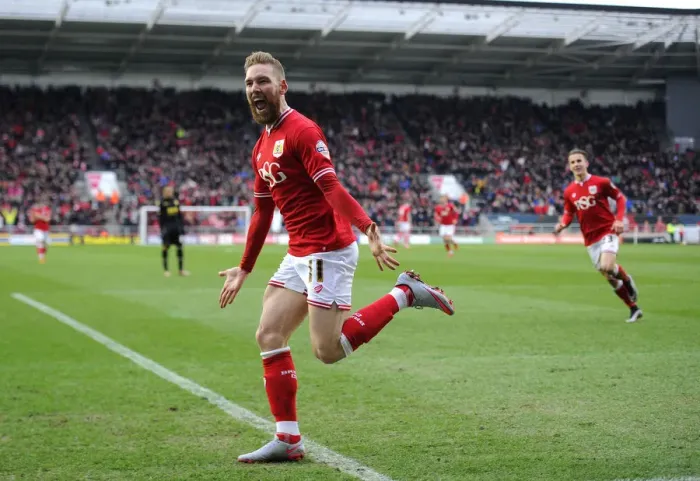 Framed Print : Bristol City's Scott Wagstaff Celebrates Goal Against Bolton Wanderers (190316) Framed Print : Bristol City's Scott Wagstaff Celebrates Goal Against Bolton Wanderers (190316)