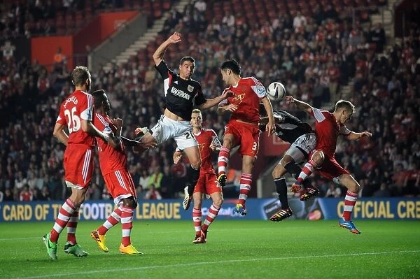 Bristol City's Stephen McLaughlin Goes for Glory: A Thrilling Moment from Southampton vs. Bristol City, 2013