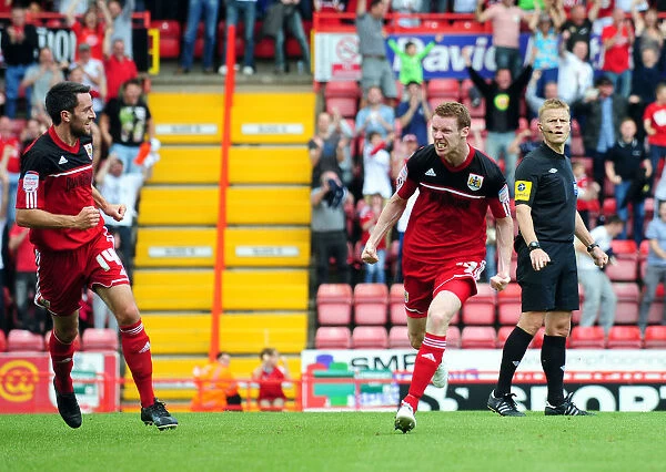 Bristol City's Stephen Pearson Scores the Opener Against Cardiff City, Championship 2012