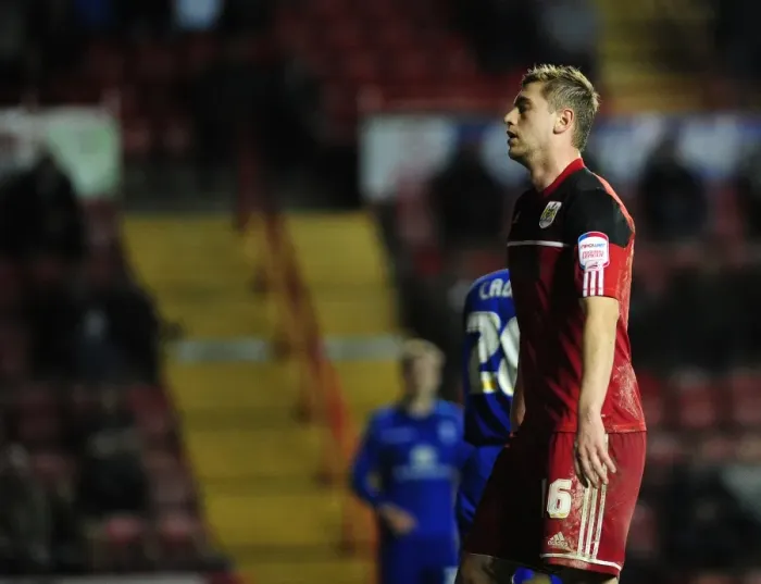 Framed Print : Bristol City's Steven Davies in Despair as Team is Relegated (Bristol City V Birmingham City, 16 / 04 / 2013)