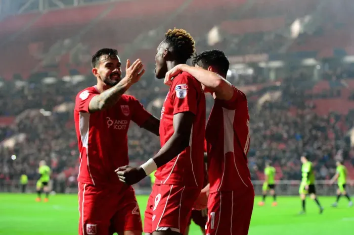 Framed Print : Bristol City's Tammy Abraham Celebrates Goal Against Huddersfield Town, Sky Bet Championship 2017 Framed Print : Bristol City's Tammy Abraham Celebrates Goal Against Huddersfield Town, Sky Bet Championship 2017