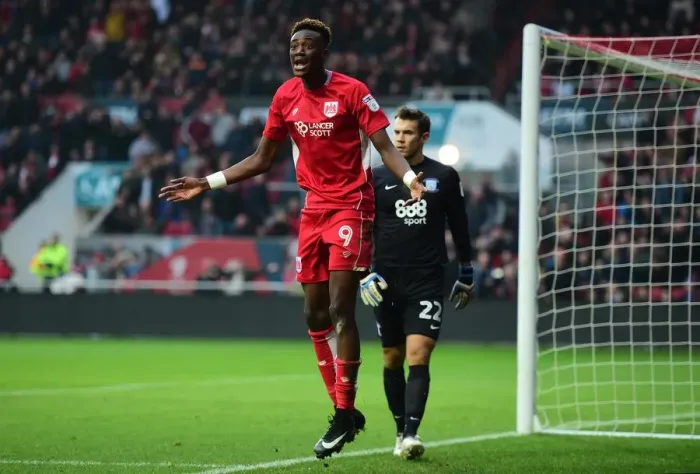 Framed Print : Bristol City's Tammy Abraham Disappointed by Referee's Penalty Call in Bristol City v Preston North End Framed Print : Bristol City's Tammy Abraham Disappointed by Referee's Penalty Call in Bristol City v Preston North End