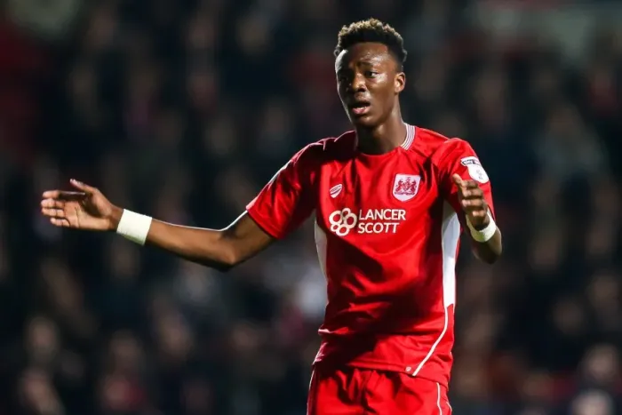 Framed Print : Bristol City's Tammy Abraham Displays Frustration Against Brentford Framed Print : Bristol City's Tammy Abraham Displays Frustration Against Brentford