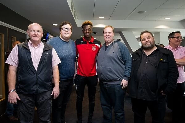Bristol City's Tammy Abraham Presents Sponsors with Signed Shirt after Championship Match against Birmingham City