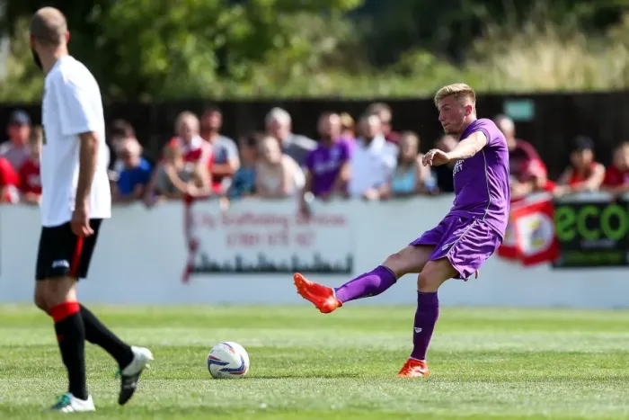 Framed Print : Bristol City's Taylor Moore in Action during Pre-season Friendly against Bristol Manor Farm (2017) Framed Print : Bristol City's Taylor Moore in Action during Pre-season Friendly against Bristol Manor Farm (2017)