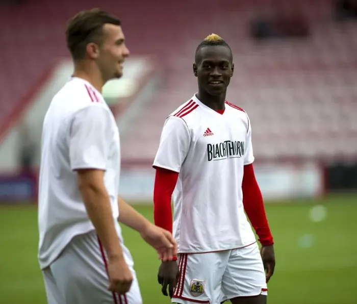 Framed Print : Bristol City's Toby Ajala in Action at Bournemouth Pre-Season Friendly (2013)