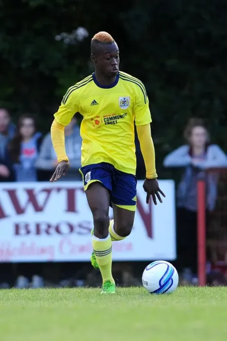 Framed Print : Bristol City's Toby Ajala in Pre-Season Action Against Ashton and Backwell United, July 2013