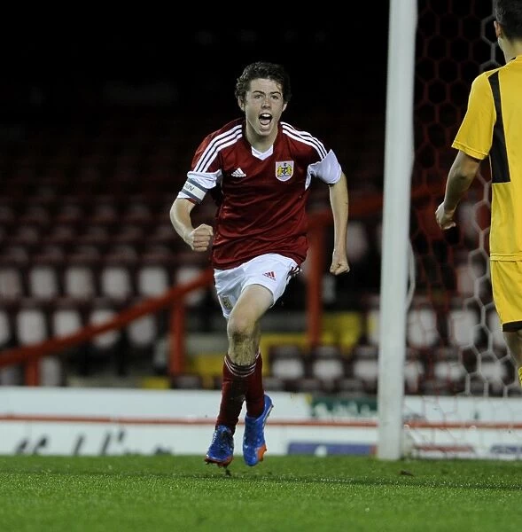 Bristol City's Tom Fry Euphoric After Scoring in Youth Cup Match Against Newport County
