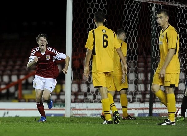 Bristol City's Tom Fry Rejoices in Youth Cup Goal Against Newport County