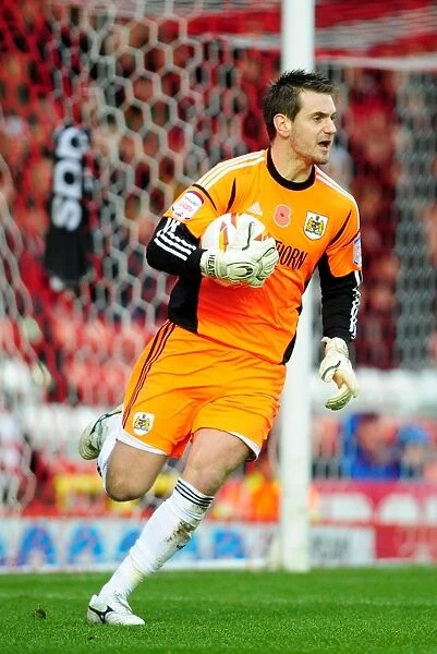Bristol City's Tom Heaton in Action Against Peterborough United, Championship Football Match, December 2012