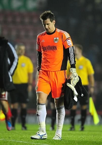 Bristol City's Tom Heaton Disappointed After Conceding Goal vs Burnley, 23 / 10 / 2012