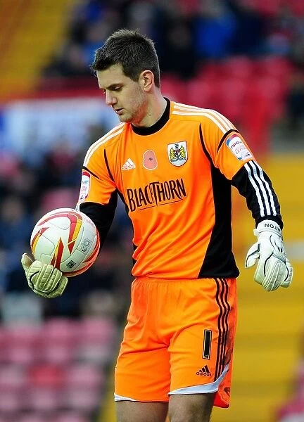 Bristol City's Tom Heaton Focuses in Npower Championship Match Against Middlesbrough, 2013