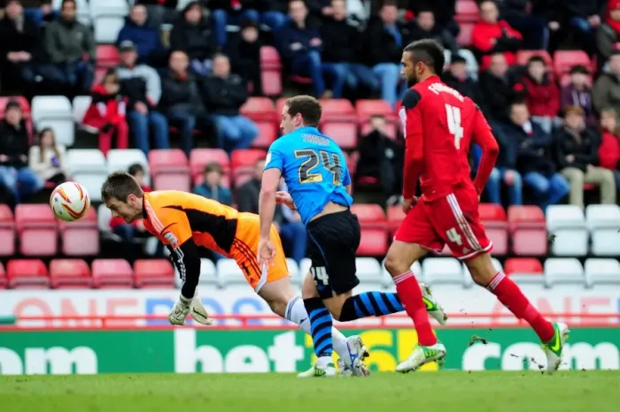 Framed Print : Bristol City's Tom Heaton Saves the Day: Heading Away from Danger Against Nottingham Forest Framed Print : Bristol City's Tom Heaton Saves the Day: Heading Away from Danger Against Nottingham Forest