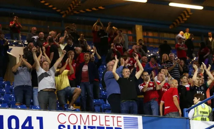 Framed Print : Bristol City's Triumph: Fans Celebrate at Full-Time vs. Sheffield Wednesday (September 13, 2016)