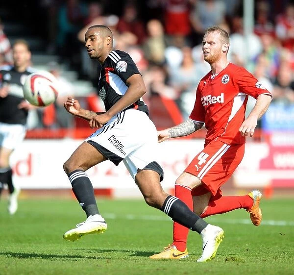 Bristol City's Tyrone Barnett Chases Down Mark Connolly of Crawley Town - Sky Bet League One Clash, May 2014