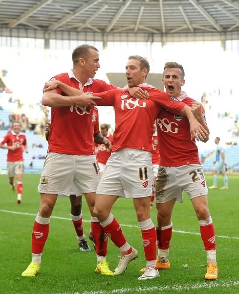 Bristol City's Unforgettable Goal Celebration: Wagstaff, Wilbraham, and Bryan's Triumph at Ricoh Arena (Sky Bet League One)