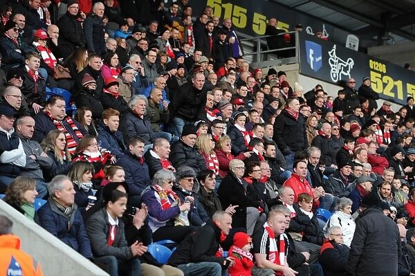 Bristol City's Unstoppable Fans: A Sea of Passion at Colchester United's Stadium (February 2015)