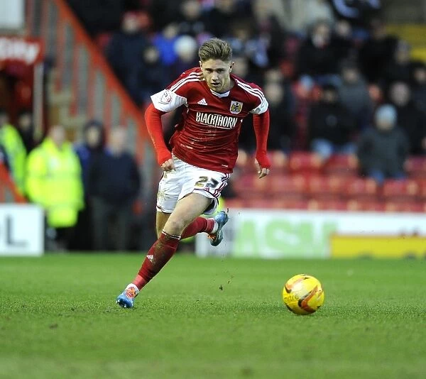 Bristol City's Wes Burns in Action during Bristol City vs. Carlisle United, Sky Bet League One (February 1, 2014)