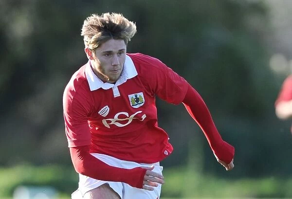 Bristol City's Wes Burns in Action against Colchester in Training - Football Youth Development League