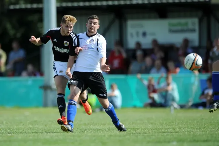 Framed Print : Bristol City's Wes Burns Aims for Glory: Portishead Town vs. Bristol City Pre-Season Friendly, July 2014