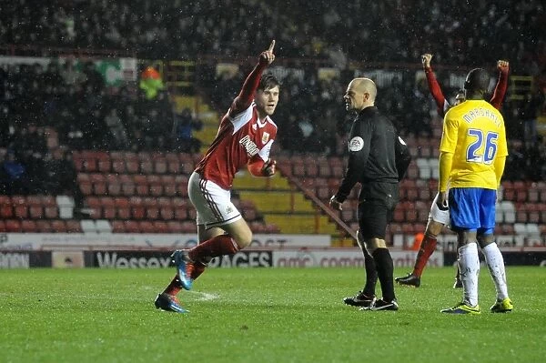 Bristol City's Wes Burns Scores the Winning Goal Against Coventry City in Sky Bet League One (04 / 02 / 2014)