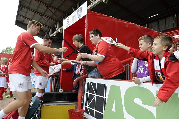 Bristol City's Wes Burns Signs Autographs at Ashton Gate