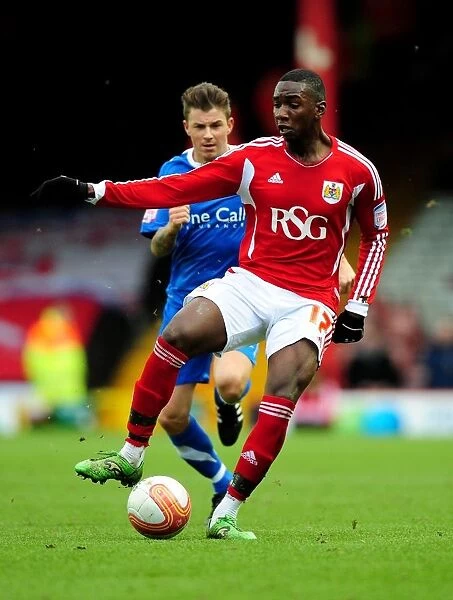 Bristol City's Yannick Bolasie in Action against Doncaster Rovers (Championship, January 21, 2012)