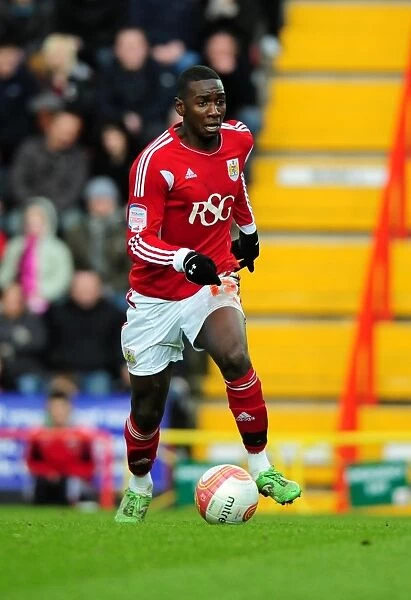 Bristol City's Yannick Bolasie in Action against Doncaster Rovers (Championship, January 21, 2012)
