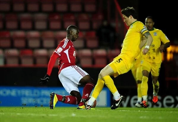 Bristol City's Yannick Bolasie Fouled by Patrick McCarthy in Championship Match vs Crystal Palace - 14 / 02 / 2012